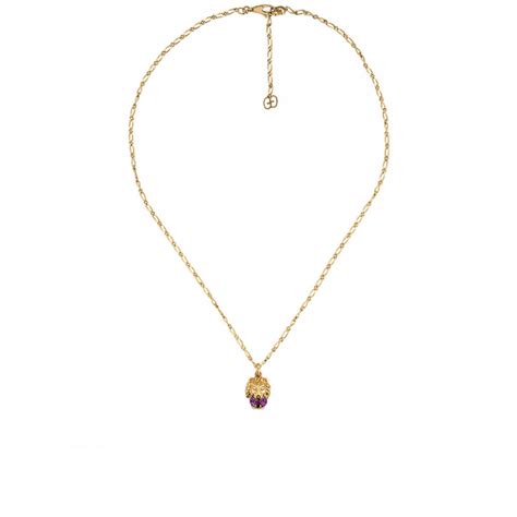 gucci lion no background|Gucci Lion Head Necklace with Diamond and Amethyst.